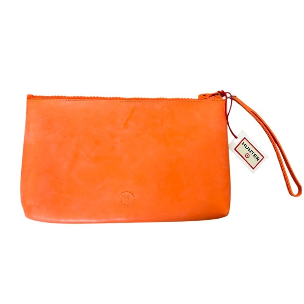 Hunter for Target Orange Wristlet Bag Pouch Rubber Bright Preppy Outdoors Autumn